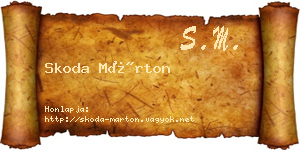 Skoda Márton névjegykártya